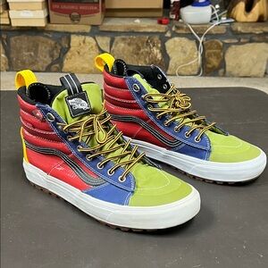 Vans Red, Blue, Green, Yellow High-Top Sneakers sk8 -hi MTE 2.0